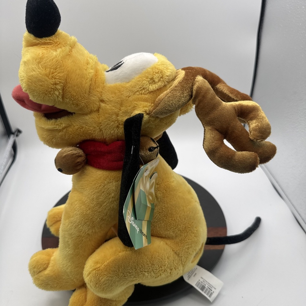 Disney Store Exclusive Pluto Reindeer Antlers Jingle Bells Plush Christmas NWT